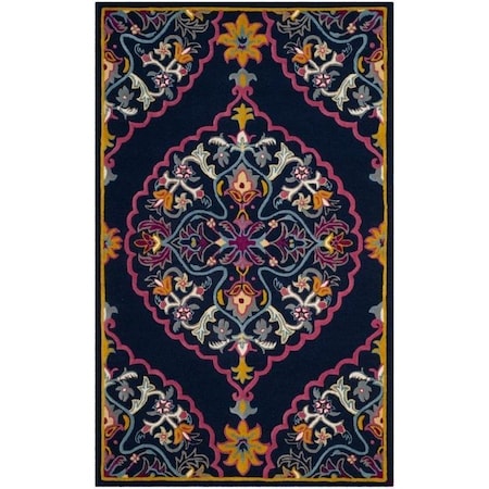 Safavieh 7 x 7 ft. TraditionalBellagio Hand Tufted Area RugNavy Blue & Multi BLG605C-7R